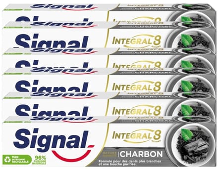 Signal Integral 8 Charcoal Tandpasta 6 × 75 ml