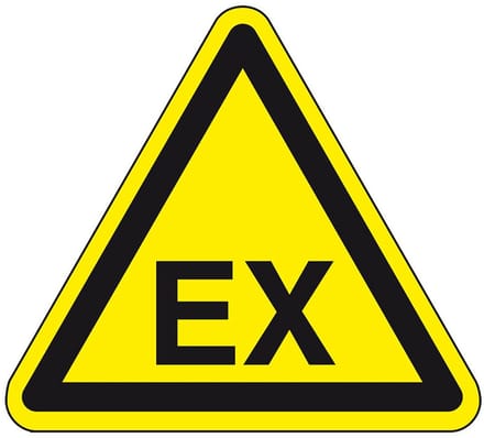 Waarschuwingssticker EX explosiegevaar 300 mm