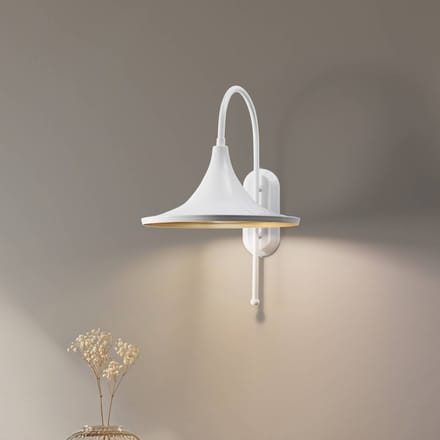 ROYALTECH Enjolino wandlamp, wit, hoogte 48 cm, metaal, E27