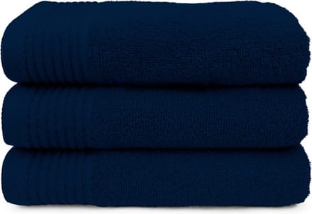 The One Voordeel Maxi Badlakens Navy 3 stuks 100x180cm
