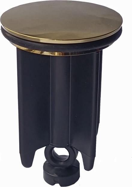 Waterval Metaalstop Waste Plug Universeel – Plugstop badkamer - afvoerplug voor wastafel en bidet - Goud 40mm