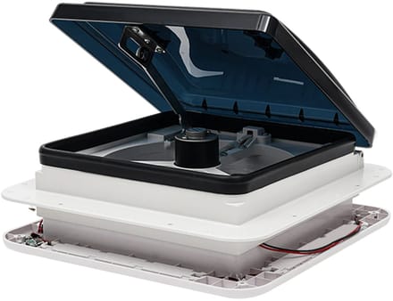 Miryx 12V Caravan Ventilatie Dakraam - Afzuigventilator - RV Fan Vent Camper - Douche Dak - 280x280mm - met LED Licht