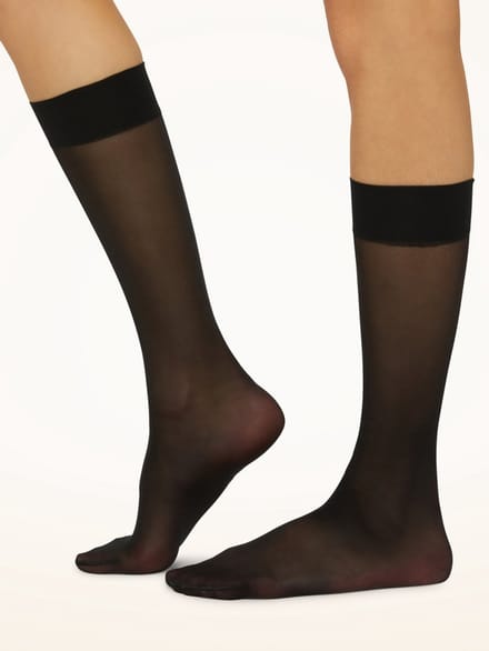 Satin Touch 20 Knee-Highs Set (3 units) - black