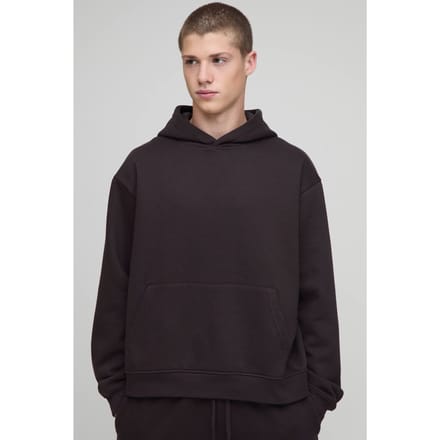 Essential Oversized Boxy Hoodie | Chocolate | Size Small