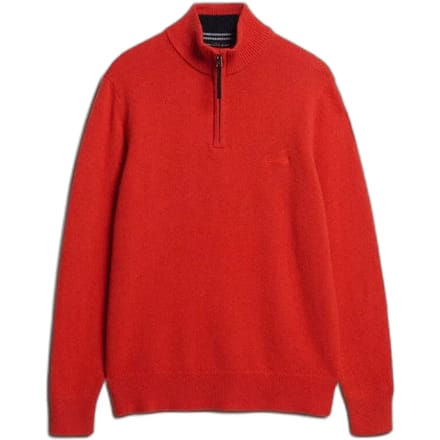 Superdry Wollen Mix Trui Met Halve Rits Orange Grootte: XL