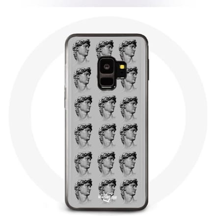 Hoesje - Samsung - Galaxy S9 - Flexibel - Standbeeld - Grijs grijs
