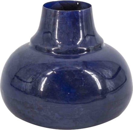 HomeBound by KY | Metalen vaas kobalt blauw | bloemenvaas
