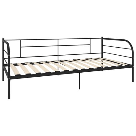 vidaXL - Bedbank - metaal - zwart - 90x200 - cm