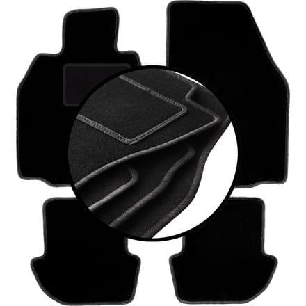 Set veloursmatten voor: Porsche 911 (type 997) cabro, coupé, targa (2002-2012)
