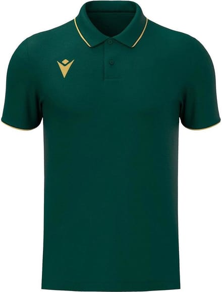 Macron Draco Hero Functionele Polo Heren - Groen / Goud | Maat: L