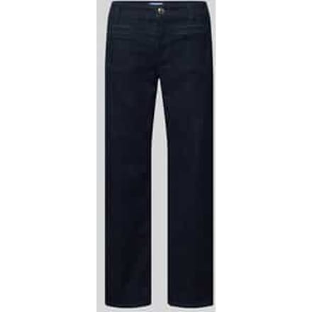 kort fit recht broek van katoenmix model 'TESS CROPPED'
