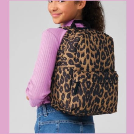Leopard rugtas mini- kinder rugtas-Leopard print mini backpack / Mini backpack met luipaardprint- schooltas.