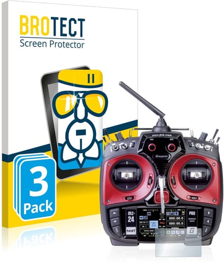 Screenprotector 3 Stuks voor Graupner mz-24 Pro Beschermglas transparant