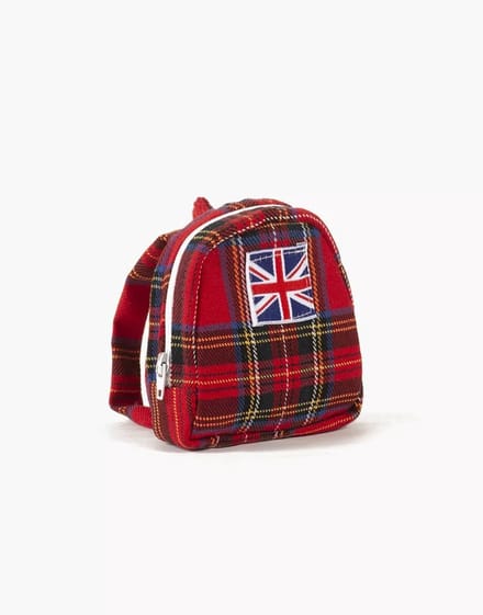 Minikane Poppenrugtas Rood Geruit 34 cm