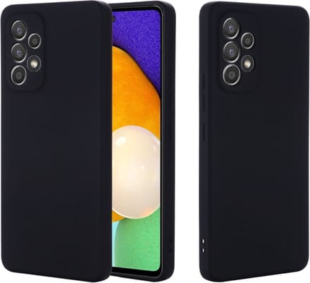 TPU back cover Geschikt voor Samsung Galaxy A52 4G/5G - Zwart hoesje + gratis screenprotector