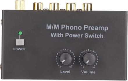 Mini Stereo Audio Phono Voorversterker voor Platenspelers met DC 12V Adapter