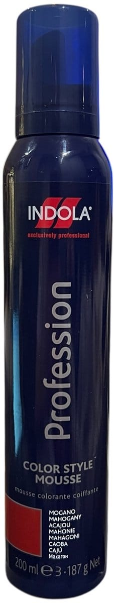 Indola Profession  Haarverf styling mousse Mahonie 200ml