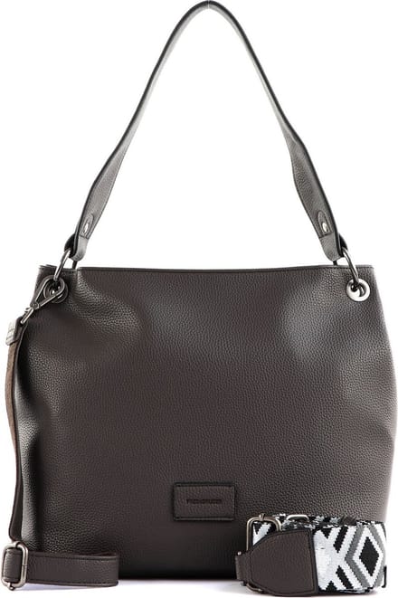 FREDsBRUDER Leren Schoudertas Lanbe Hobo Bag Ash Brown Donkerbruin