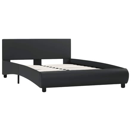 vidaXL - Bedframe - met - LED - kunstleer - zwart - 120x200 - cm