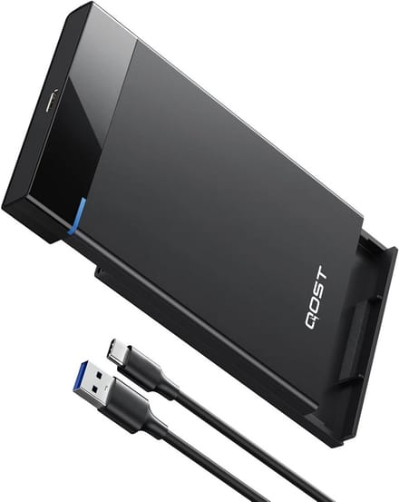 Qost - Harde Schijf Behuizing - 2,5 Inch - 9,5 mm / 7 mm - 6Gbps - USB C 3.1 Gen 2 naar SATA III