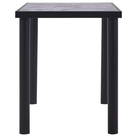 vidaXL - Eettafel - 120x60x75 - cm - MDF - zwart - en - betongrijs