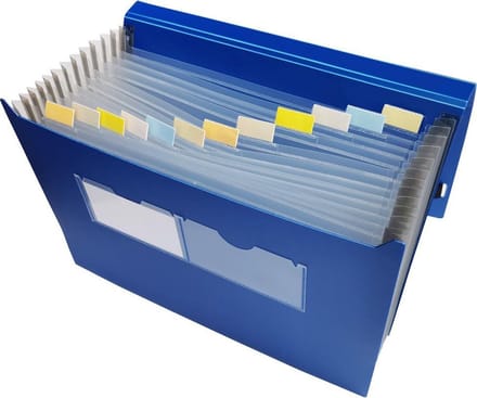EXXO-HFP # 41627 - A4 "GROEI" Vakkenmap - 12 Tabs & 13 Vakken - Blauw - 1 stuks
