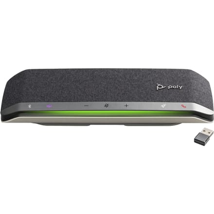 HP Poly Sync 40+M Speakerphone – Conference Speaker voor Vergaderruimtes – Bluetooth & USB-C/USB-A – Incl. BT700 Bluetooth-adapter – Gecertificeerd voor Microsoft Teams – Zwart