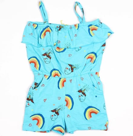Lemon Beret jumpsuit meisjes - blauw - 145543 - maat 98