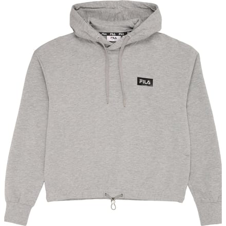 FILA Zilona Cropped Loose Hoodie Medium Grey Melange Größe: XL | Kaputzenpullis Outlet | Damen | Grau
