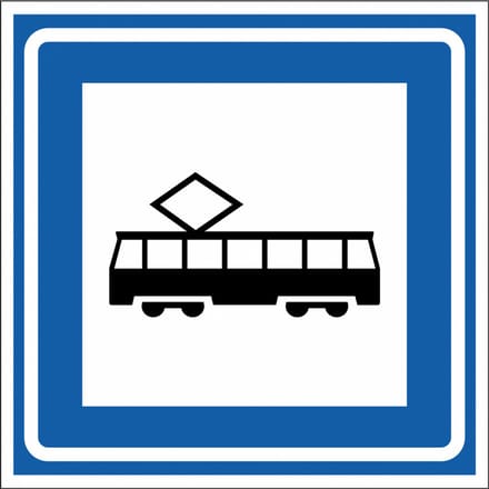 Tramhalte sticker, L3c 150 x 150 mm