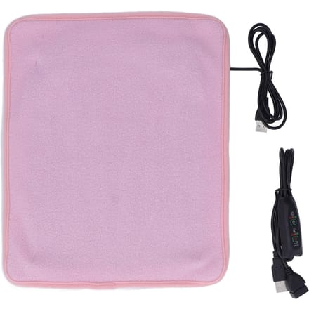 USB Verwarmingskussen 3 Temperatuurstanden Warmhouden Schouder Nek Been Taille Verwarmde Mat met Timer Donker roze