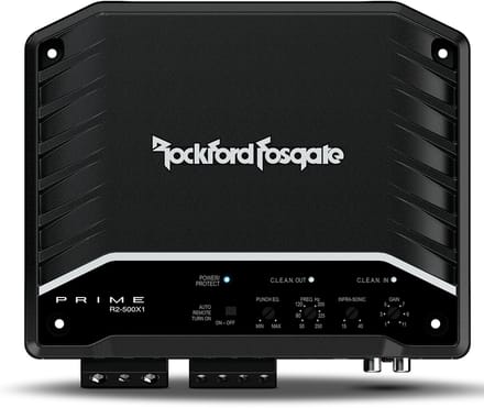 Rockford Fosgate R2-500X1 monoblok Autoversterker 500W RMS / 2 ohm incl bass remote controller