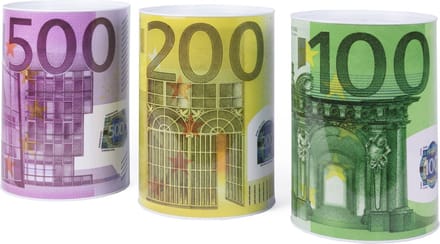Benson Verrassingsspaarpot - Eurobiljetten - Metaal - 20 x 14,5 cm