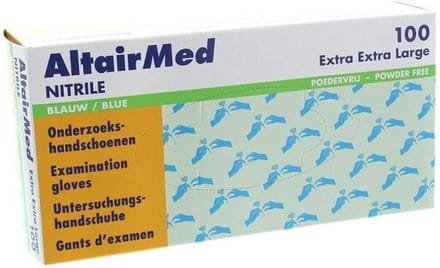 Eurogloves solid-nitrile 300mm poedervrij blauw - Small 100 stuks