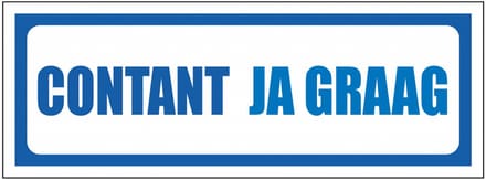 Contant ja graag bord, kunststof 400 x 150 mm