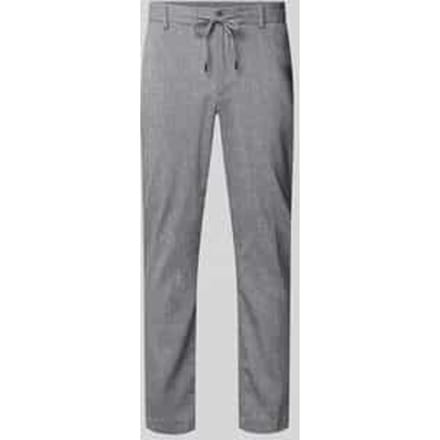 Modern fit straight leg broek van linnenmix model 'KANE1'