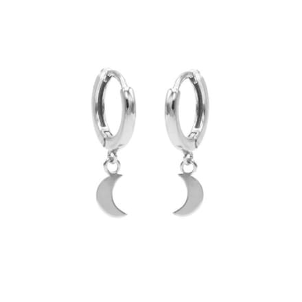Karma Oorringen Hinged Hoops Moon Zilver