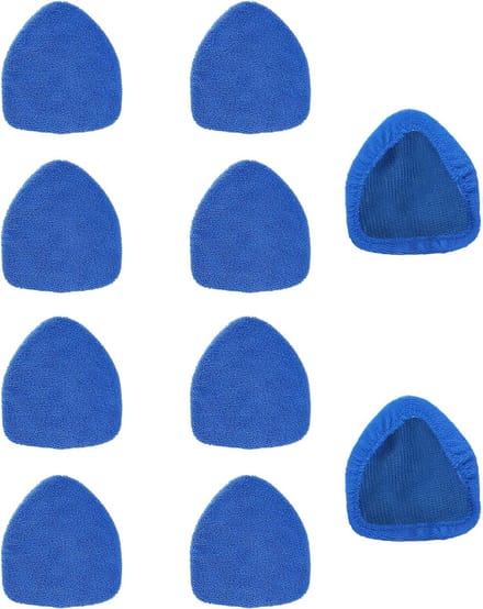 Set van 10 Microvezel Hoezen voor Ruitenreiniger - Pentagon Vorm - Blauw
