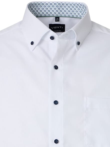 Venti Overhemd Button Down Boord Met Motief Modern Fit - L