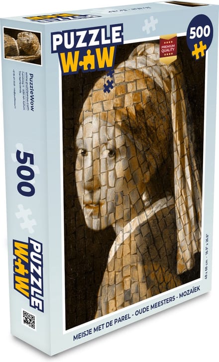 Puzzel Meisje met de parel - Oude meesters - Mozaïek - Legpuzzel - Puzzel 500 stukjes