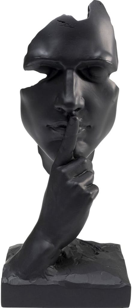 Kare Decofiguur Quiet Face Black 31cm