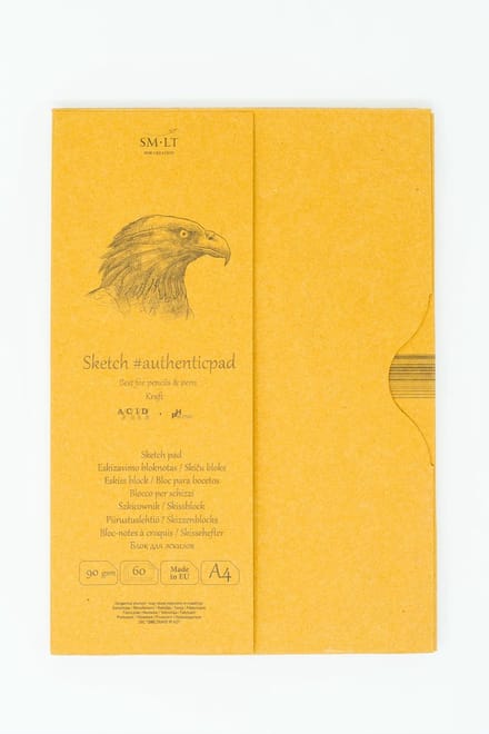 SMLT papierblok kraft A5 90gr 60 vel FSC duurzaam schetsblok.