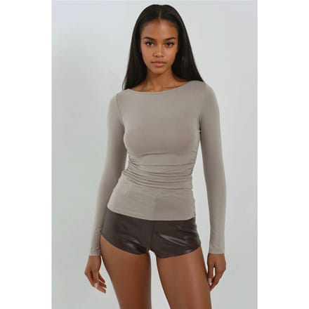 Zachte Lange Mouwen Fitted Top