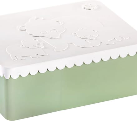 Lunchbox polar bear -  white/coast green