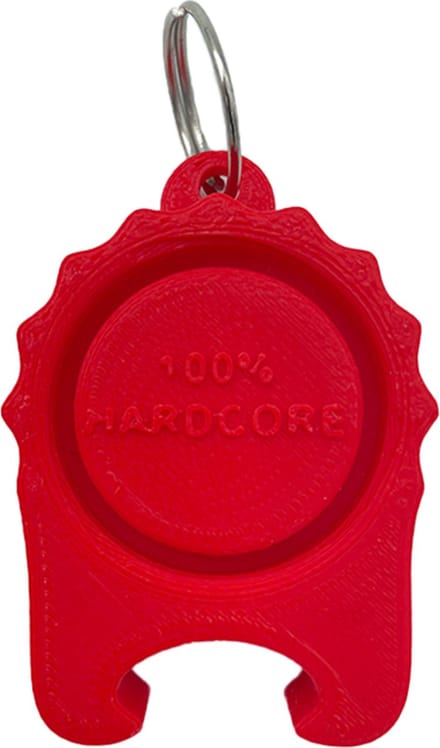 100% Hardcore PartyCap | De universele festivaldop met bieropener | Rood