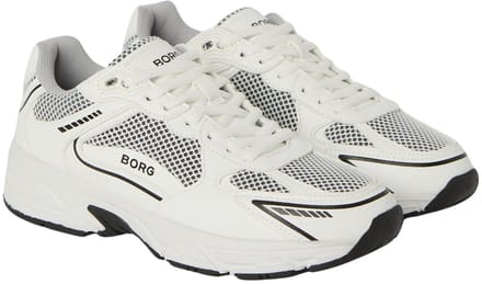 Björn Borg Grand Dames Sneaker Lage Schoen Vrouwen - Witte Sneaker - Wit/Zwart - Maat 41