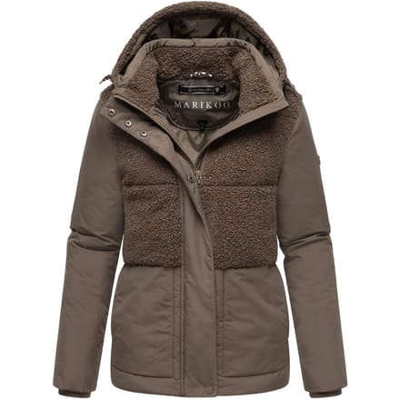 Marikoo dames winterjas Sheeta met teddyfleece & capuchon