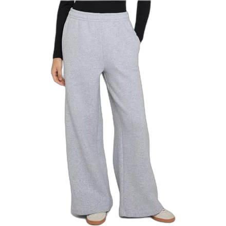 Urban Classics - Fluffy wideleg Dames joggingbroek - M - Grijs