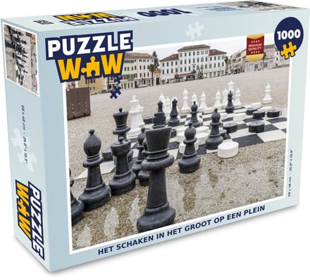 Puzzel Het schaken in het groot op een plein - Legpuzzel - Puzzel 1000 stukjes volwassenen