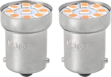 BA15S - 1156 - autolamp set - rood | R5W - R10W - 5007 - 2x 9-SMD LED | 12V DC
